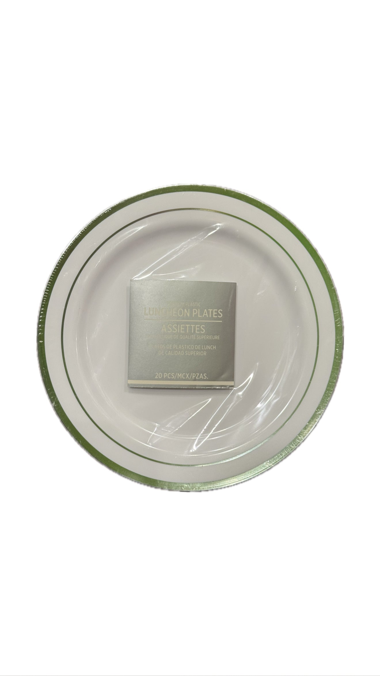 Premium Plastic Luncheon Plates 20 pcs