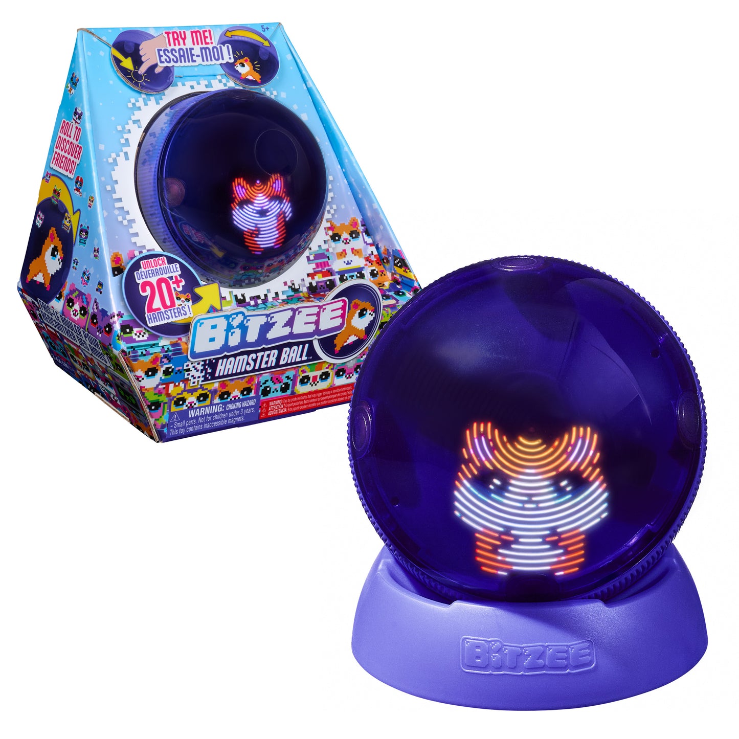 Bitzee, Hamster Ball Interactive Toy with over 20 Hamsters Inside, Rolls & Reacts to Touch, Digital Pet Kids Toys for Girls & Boys Ages 5 and up