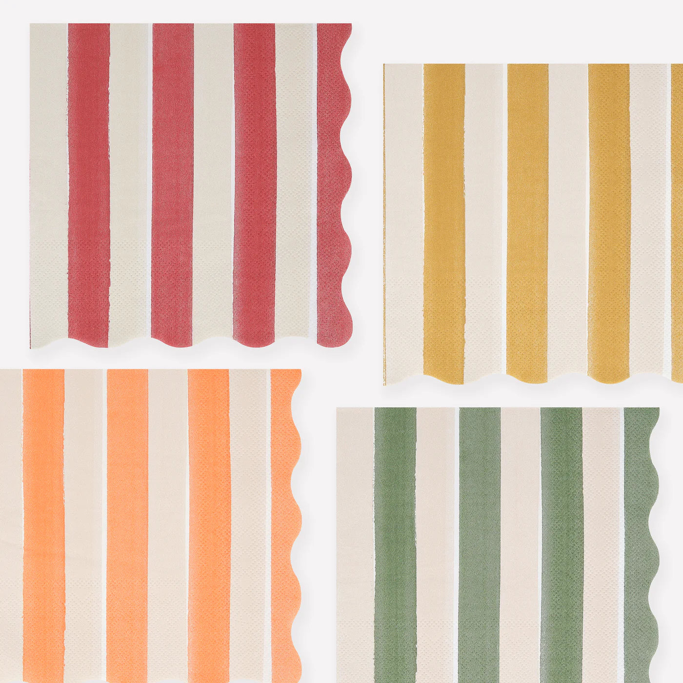 Fall Strip - Cocktail Napkins / Dinner Napkins/ Side Plate / Dinner Plate