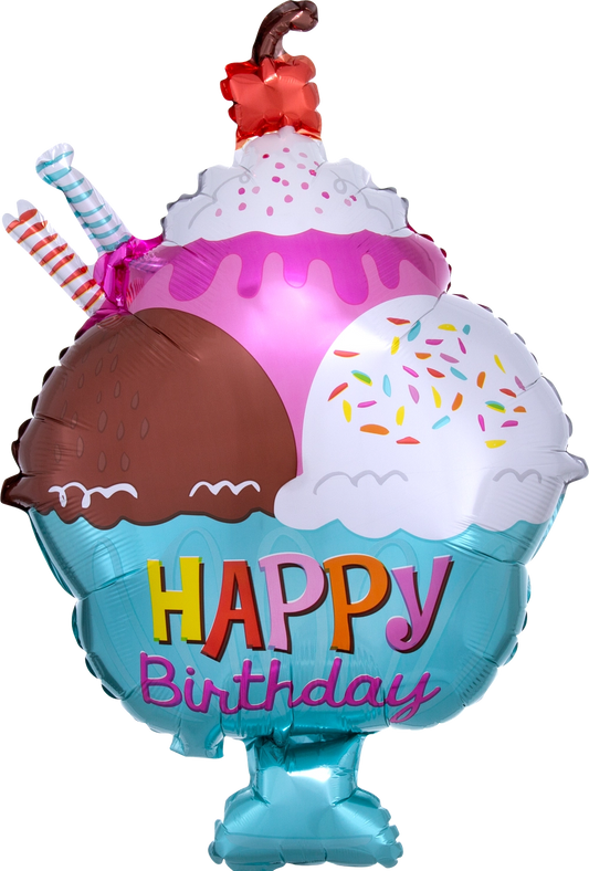 Ice Cream Sunday SuperShape Balloon