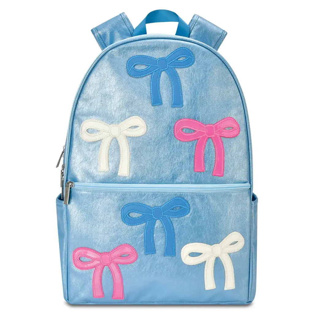 Patched bow backpack