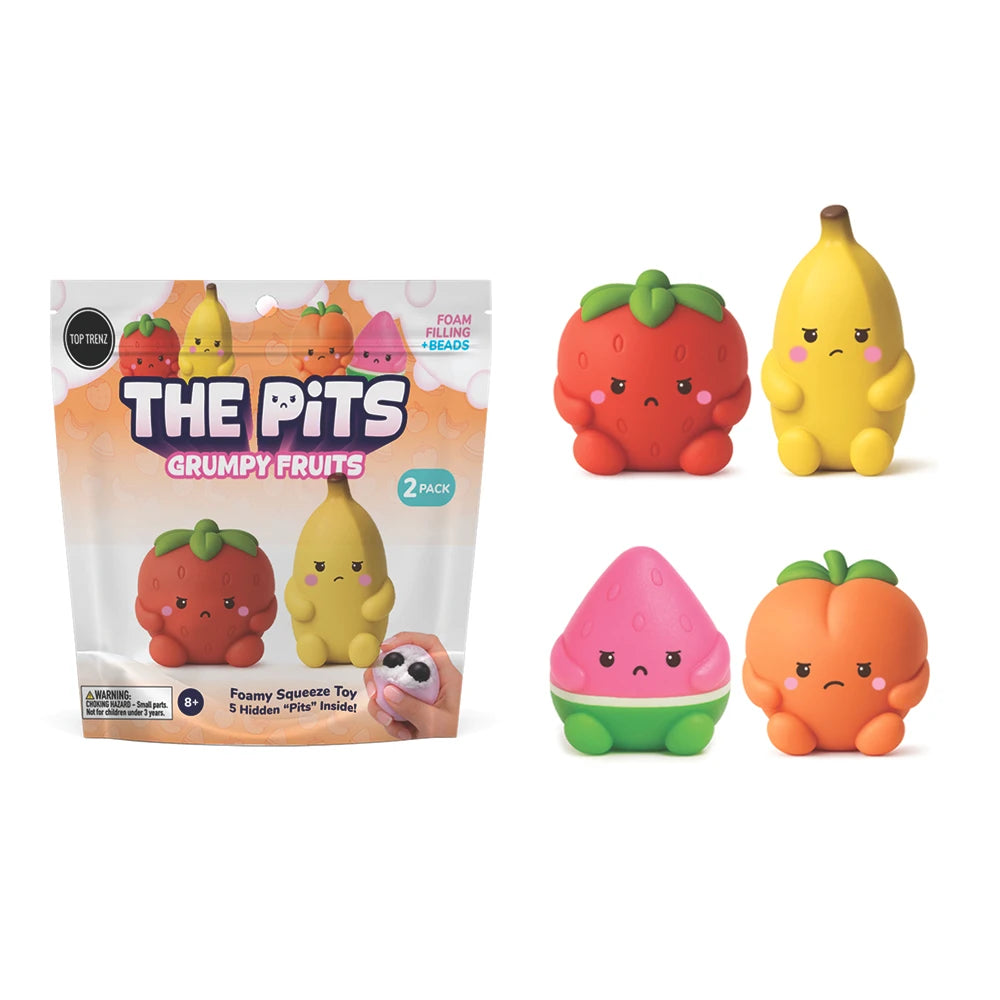 The Pits – Grumpy Sensory Fruit Squishies 2-Pack