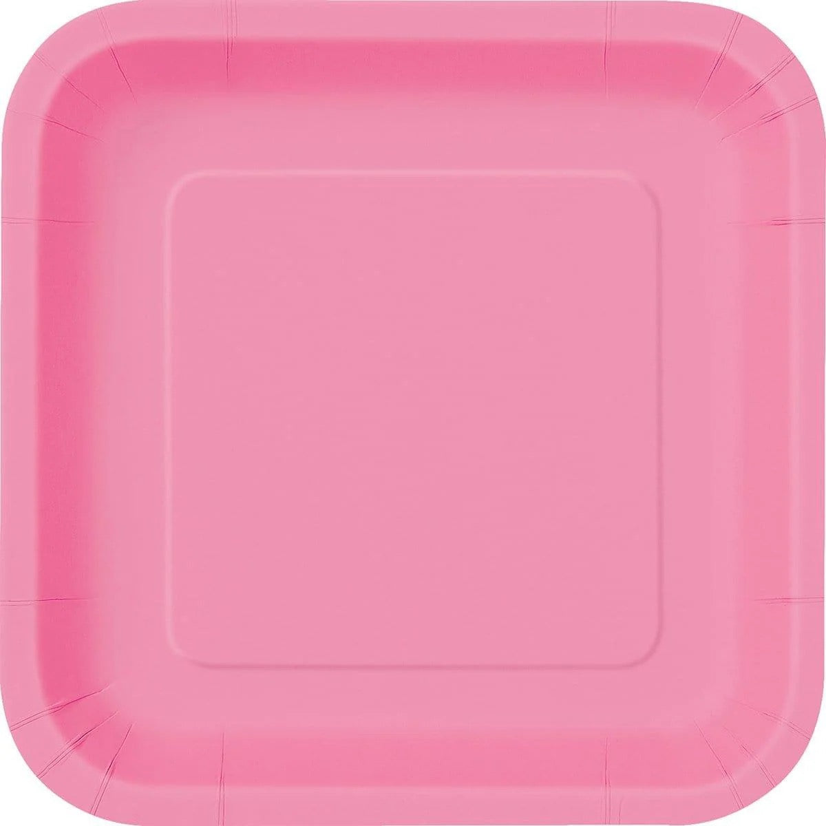 Hot Pink Square Plate 7in
