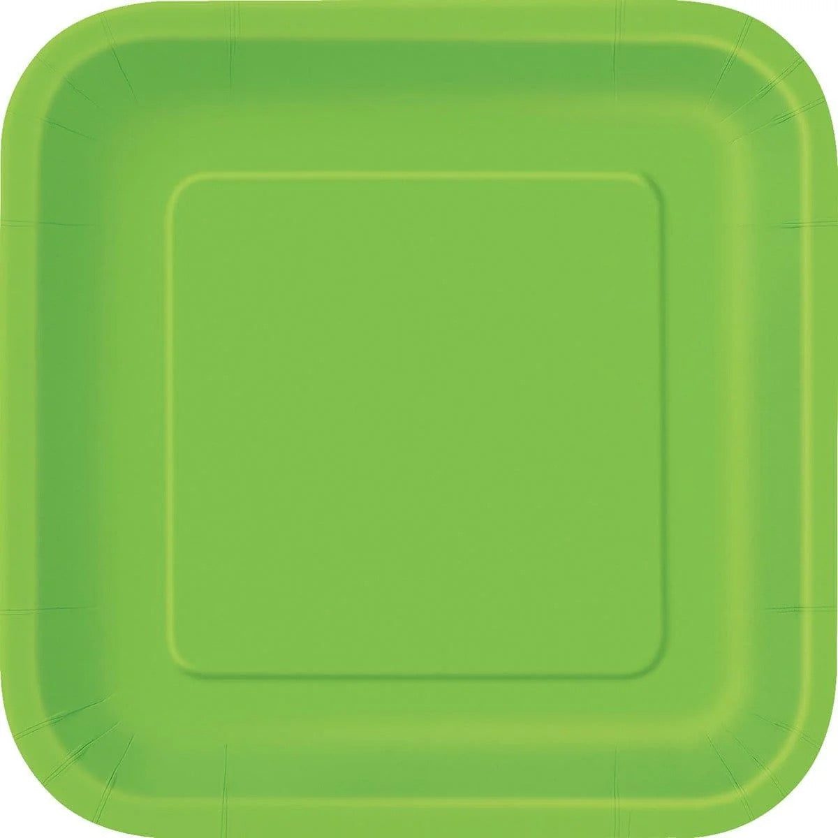 Square Green Plate 6 in