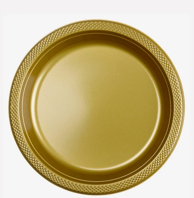Gold Sparkle Plate 7in