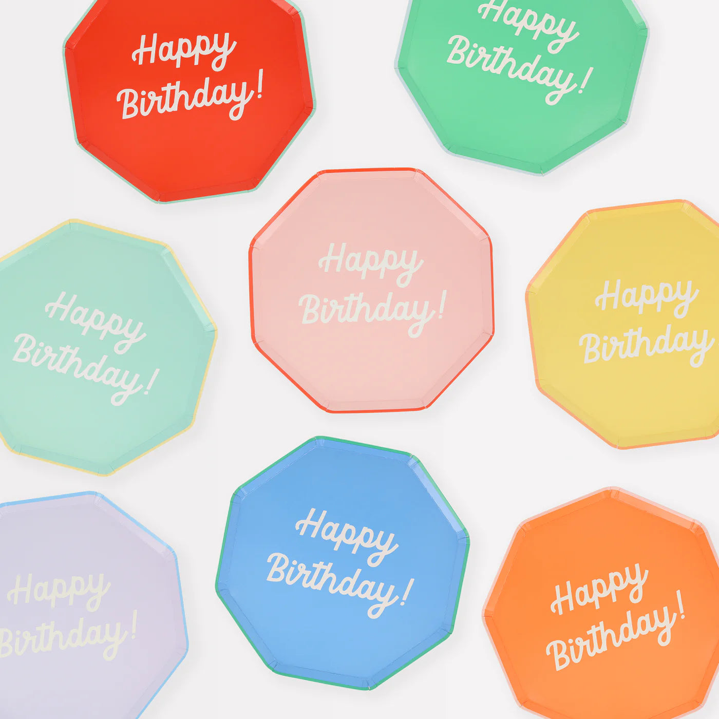 Assorted Happy Birthday Side Plates