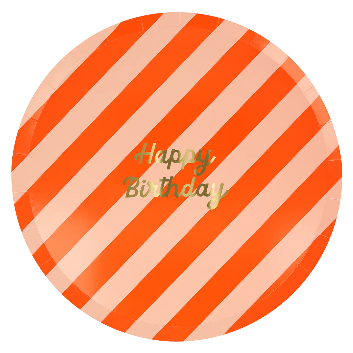 Stripe Happy Birthday Dinner Plate