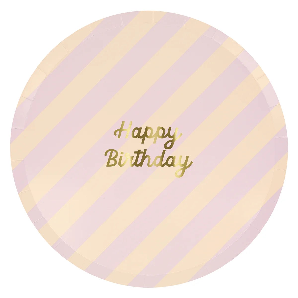 Stripe Happy Birthday Dinner Plate