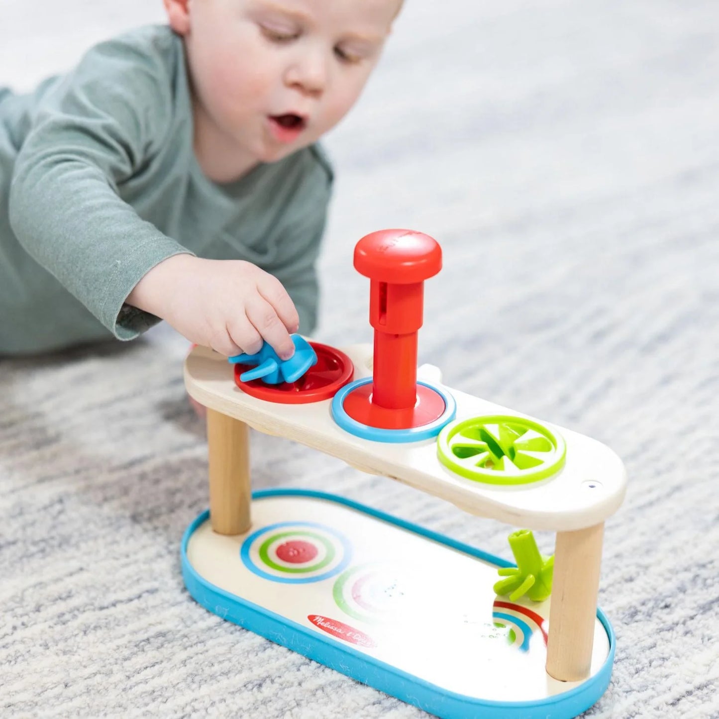 Melissa & Doug Match & Push Spinning Tops Developmental Skills Toy for Girls and Boys 2+