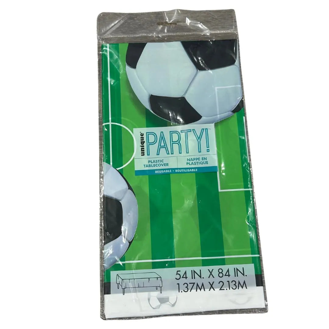 3D Soccer Rectangular Plastic Table Cover
