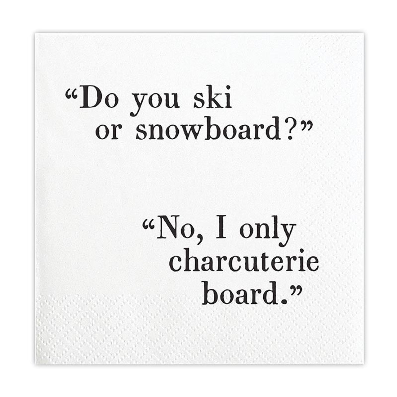 Do You Ski Cocktail Napkin