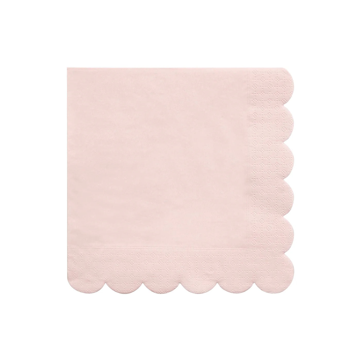 Pink Scalloped Lunch Napkin