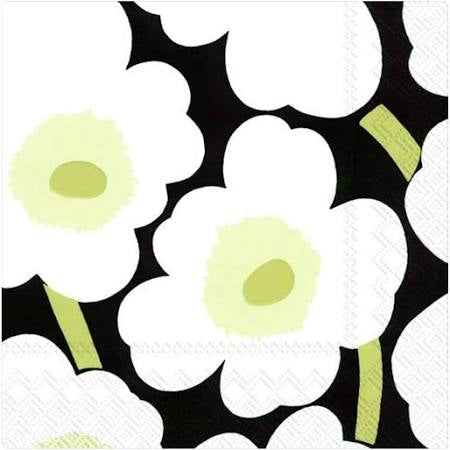 Unikko Black Lunch Napkin