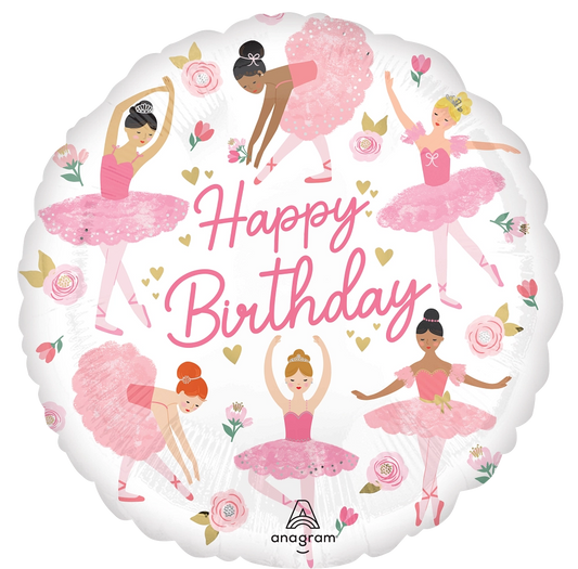 Ballerina Girl Birthday Balloon
