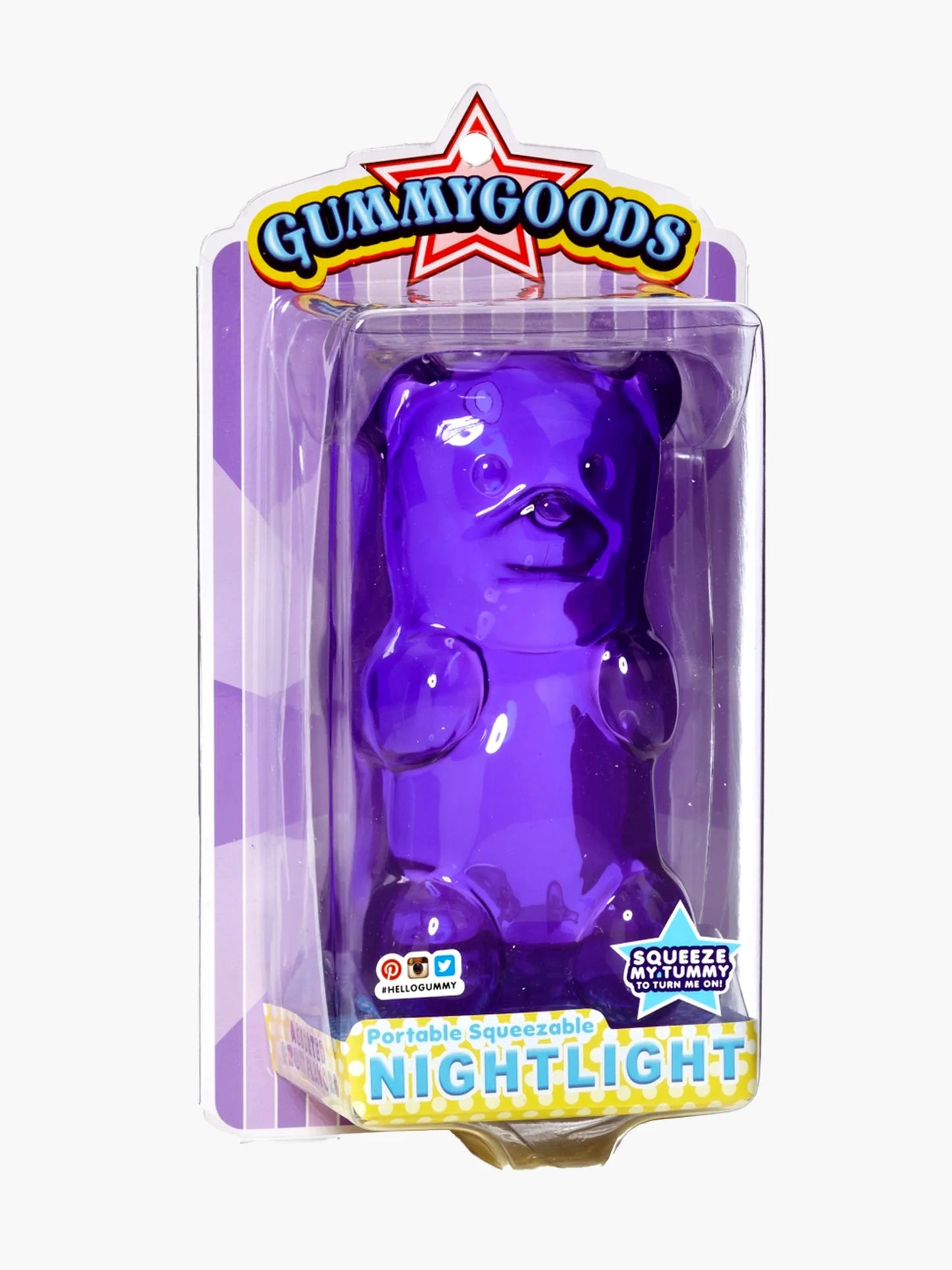 Gummy Bear Squeezable Night Light - Purple