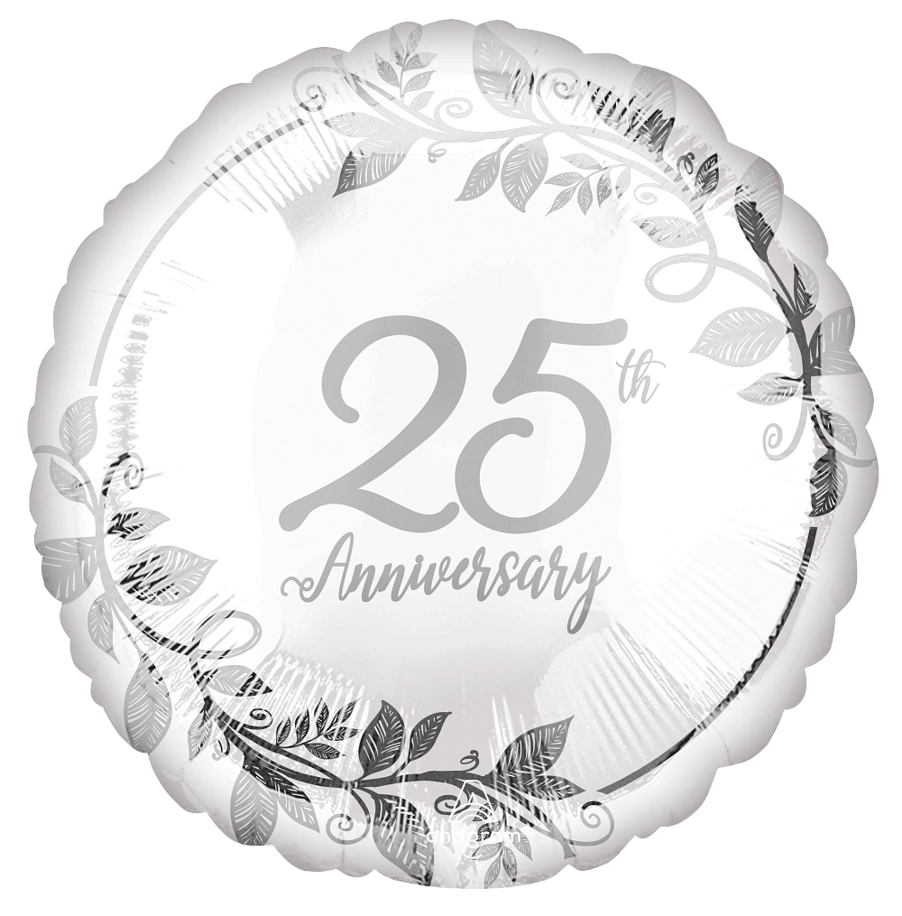 Happy 25th Anniversary Foil Balloon