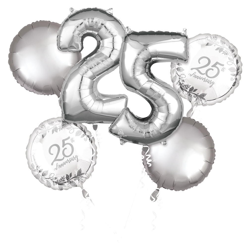 Happy 25th Anniversary Balloon Bouquet