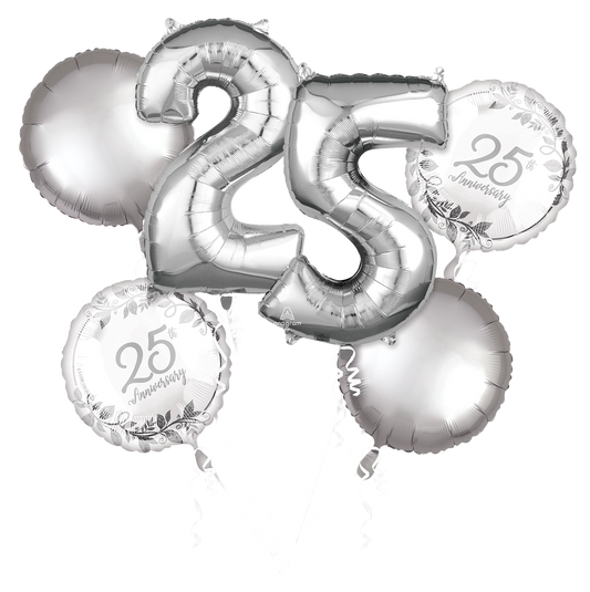 Happy 25th Anniversary Balloon Bouquet