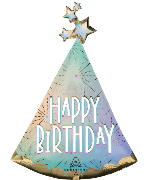 Happy Birthday Party Hat SuperShape Balloon