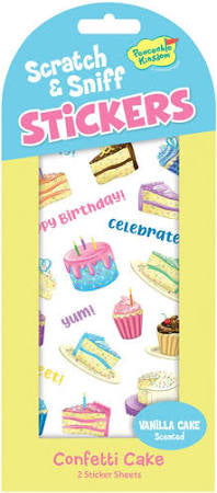 PEACEABLE KINGDOM - CONFETTI CAKE VANILLA SCRATCH & SNIFF STICKERS