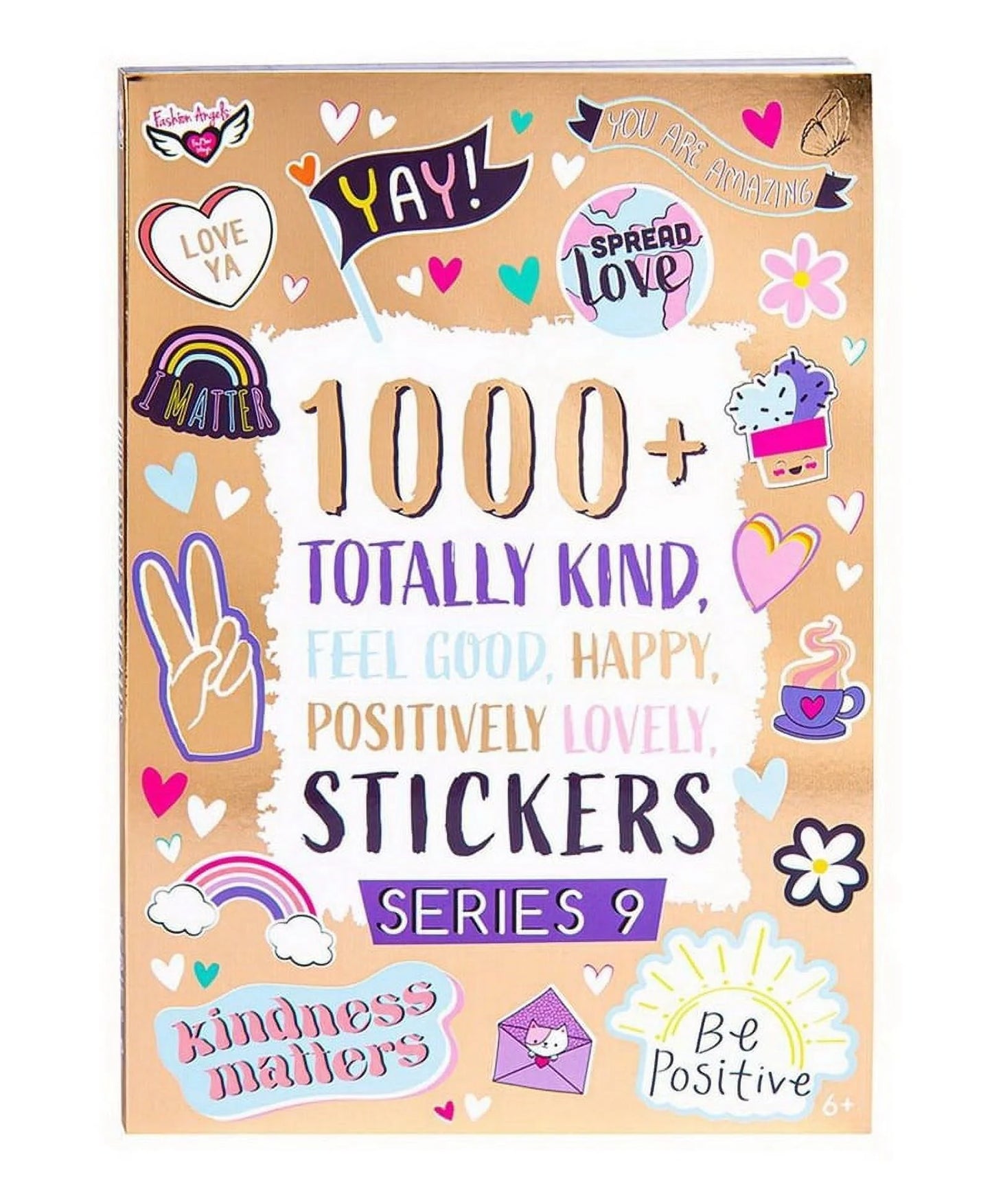 Fashion Angels 1000+ Spread Kindness Stickers for Kids - Fun Craft Stickers for Scrapbooks, Planners, Gifts and Rewards, 40-Page Sticker Book for Kids Ages 6+ and Up