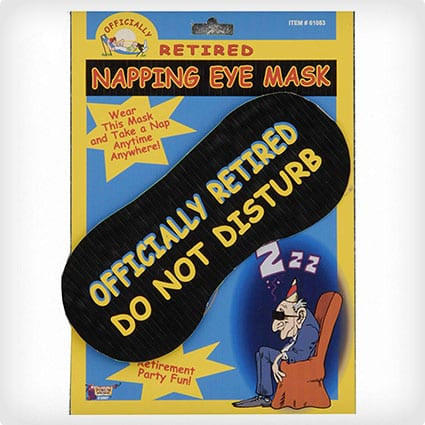 Officially retired napping eye mask