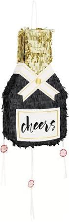 Cheers" Champagne Bottle Piñata, 1 count