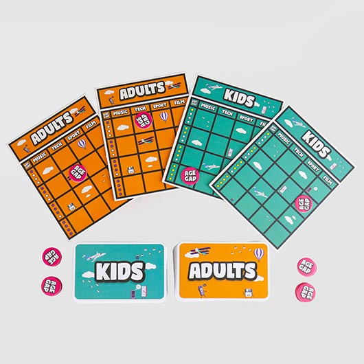 Age gap Trivia Card Game