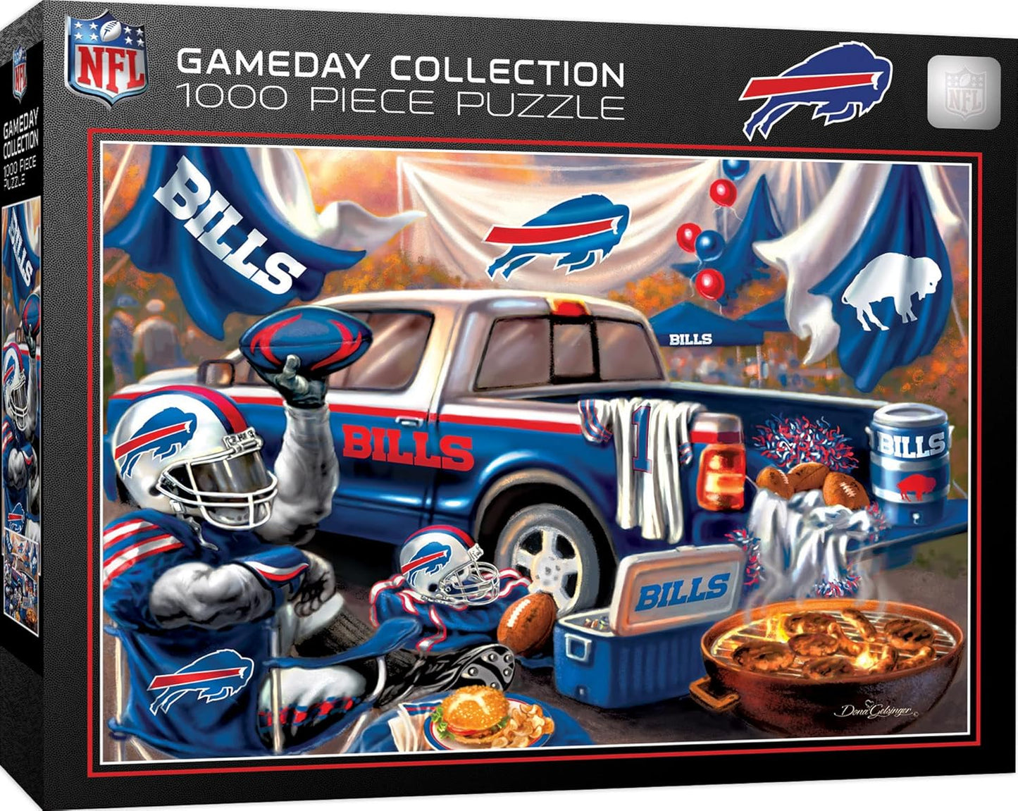 Master Pieces NFL Tailgate Puzzles Collection - Buffalo Bills NFL Gameday Collection 1000 Piece Jigsaw Puzzle Team Colors One Size