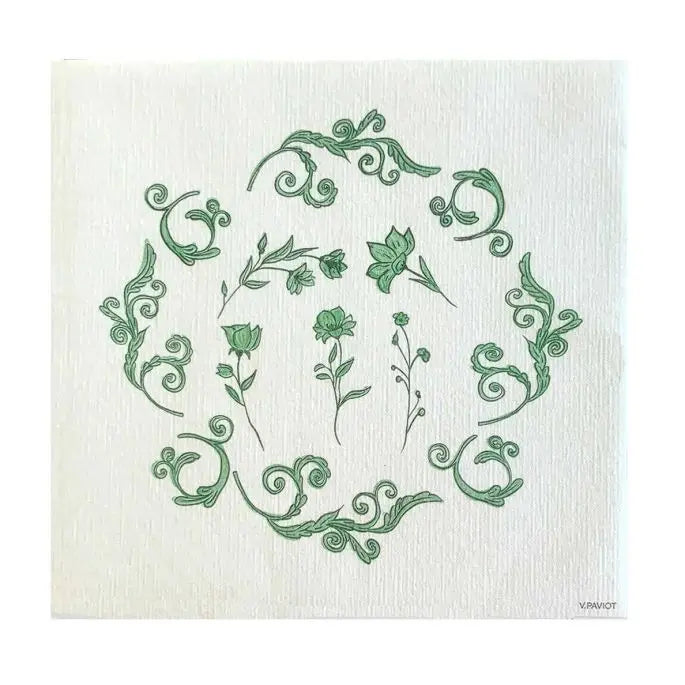 FRANCOISE PAVIOT "REGENCE VERT" DINNER NAPKIN