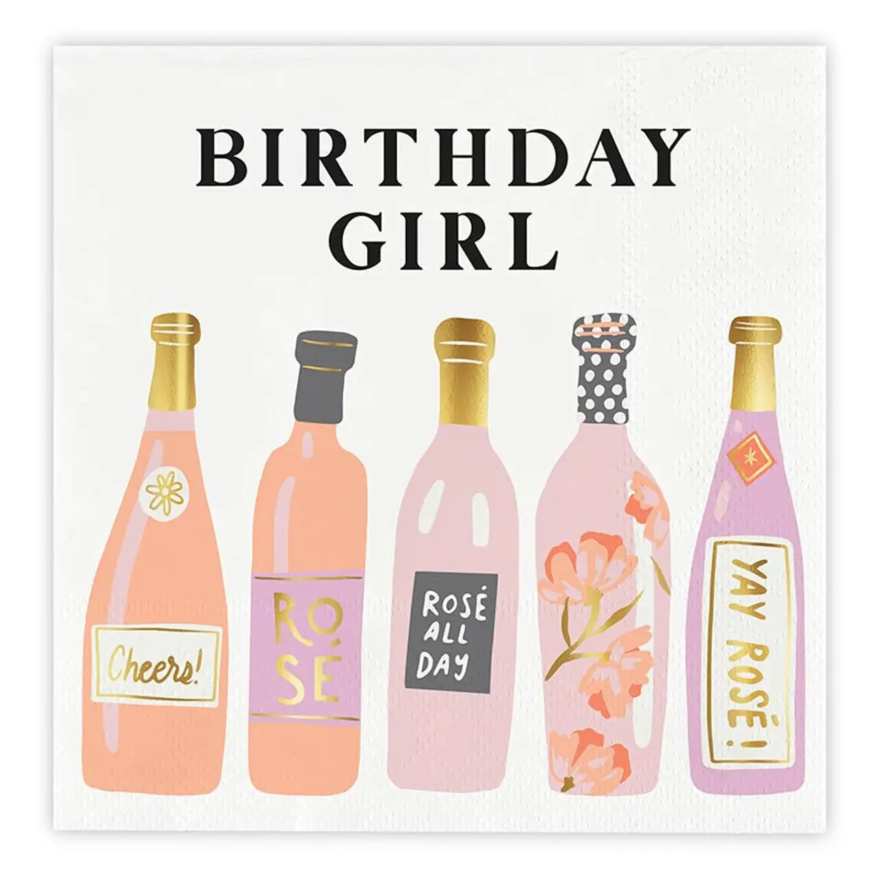 Slant Birthday Girl Napkins