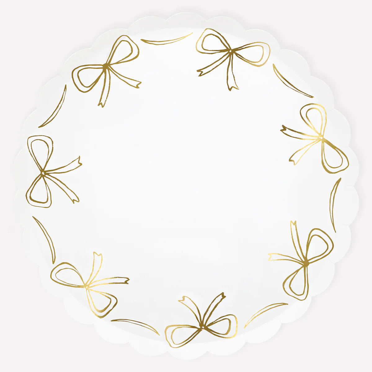 Gold Bow dinner Plates
