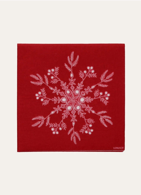 SNOW FLAKES DINNER NAPKIN