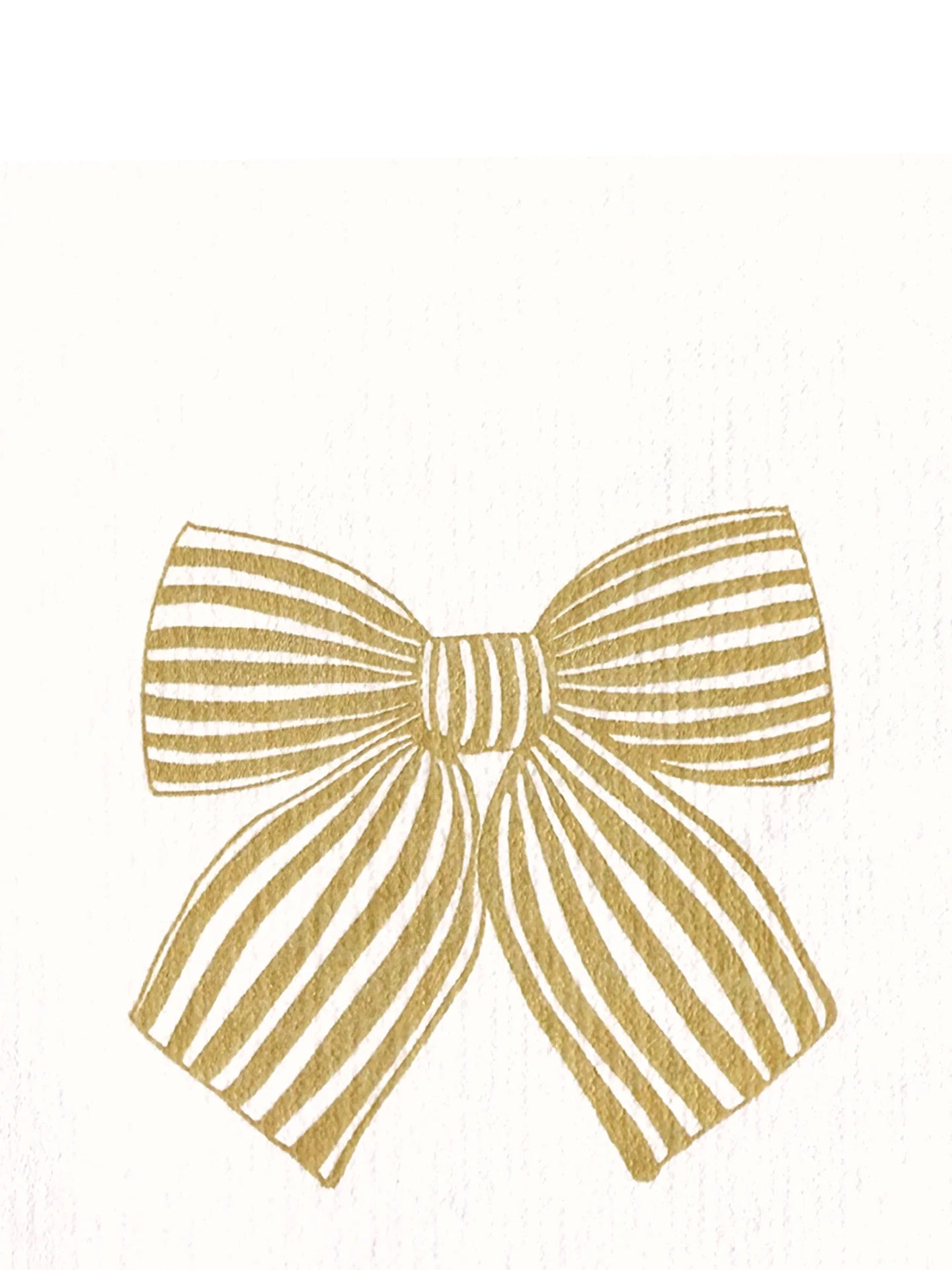 BOW COCKTAIL NAPKIN, GOLD (25 X 25CM)