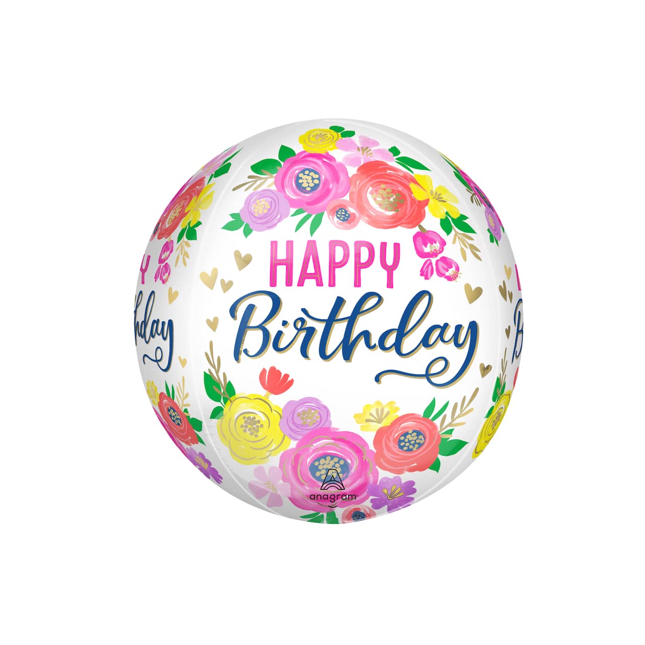 Orbz® 15" Floral Birthday Foil Balloon