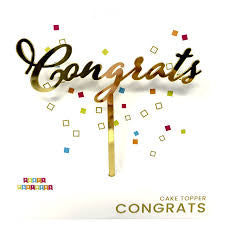 Congrats cake topper
