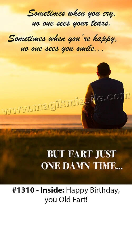 Fart just once funny birthday card