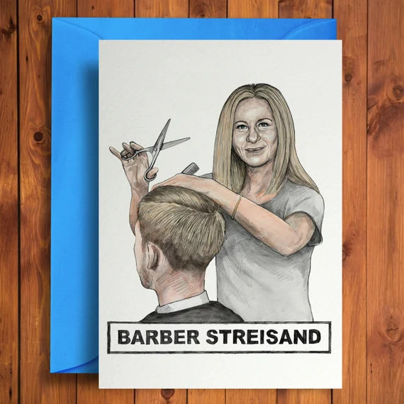Barber Streisand card