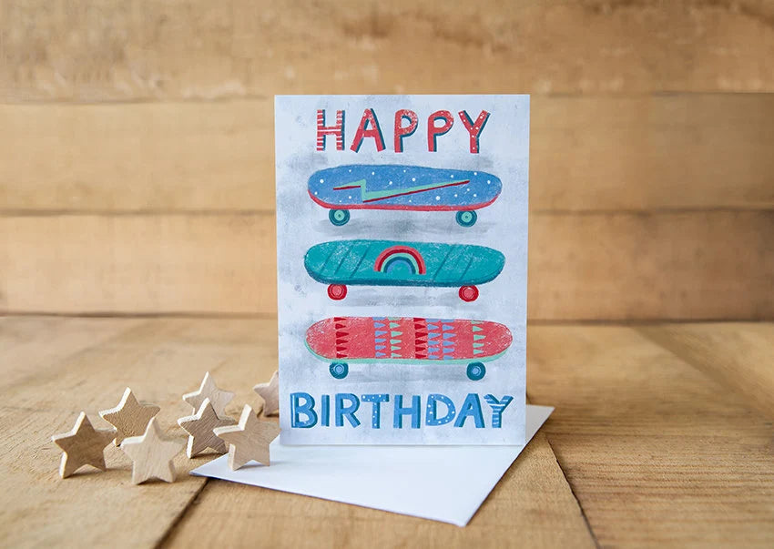SKATEBOARD HAPPY BIRTHDAY CARD