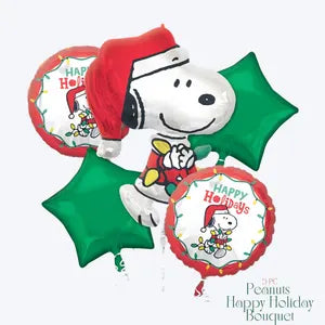 HAPPY HOLIDAYS PEANUTS BALLOON SET