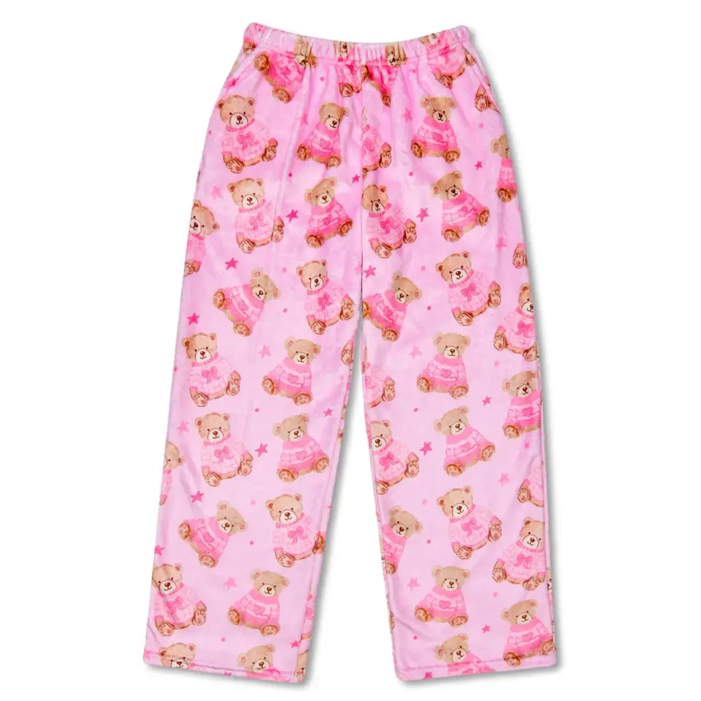 BEARY CUTE PLUSH PANTS; MEDIUM 10-12