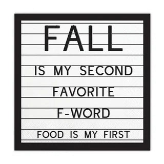 FALL FAV WORD COCKTAIL NAPKIN