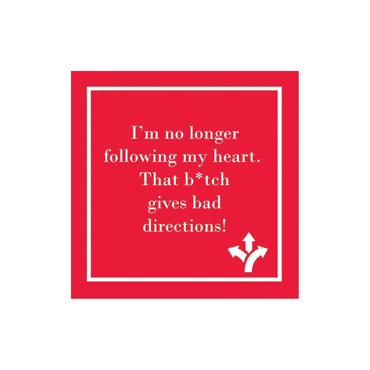 FOLLOWING MY HEART COCKTAIL NAPKIN