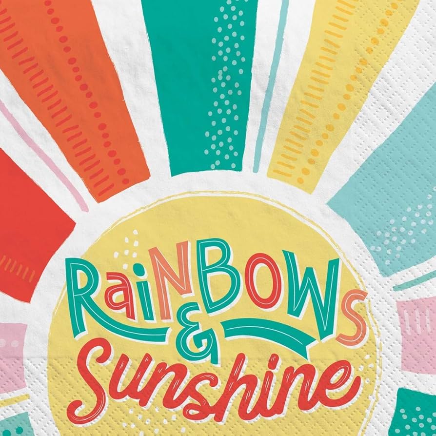 RAINBOWS & SUNSHINE LUNCH NAPKIN