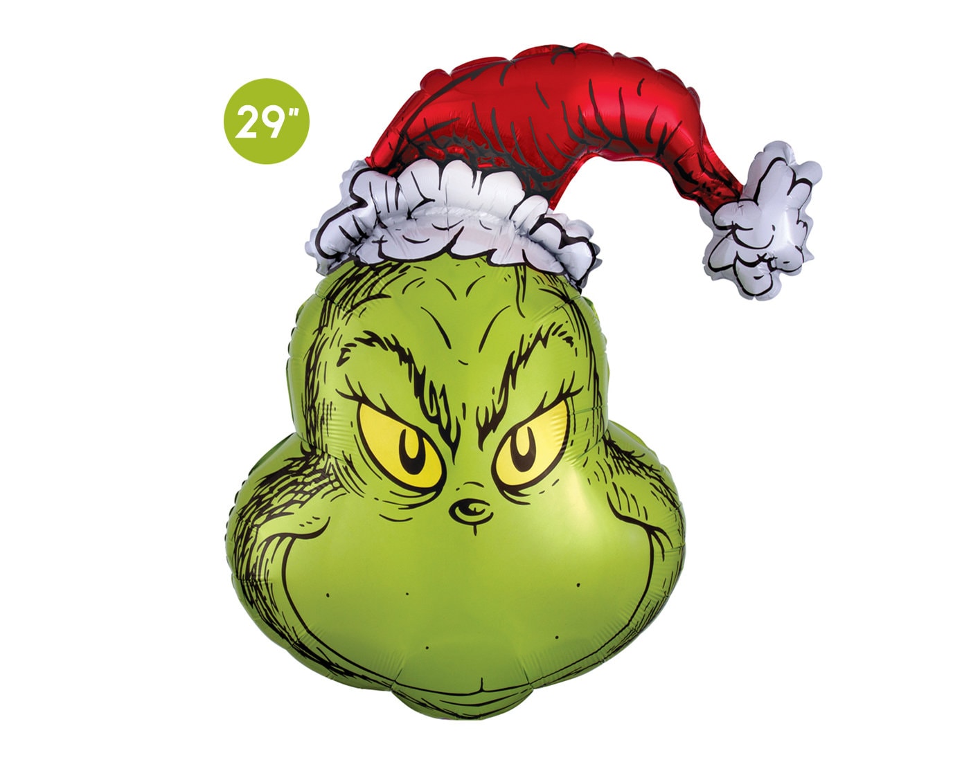 The Grinch head foil balloon