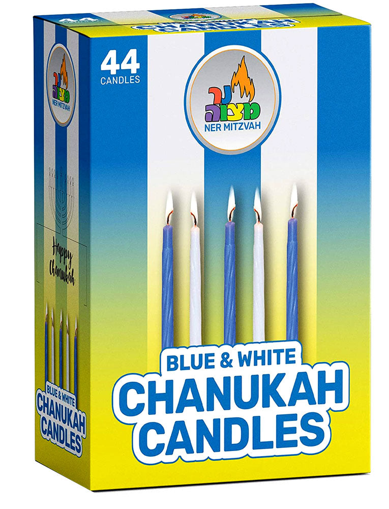 Blue and White Chanukah Candles