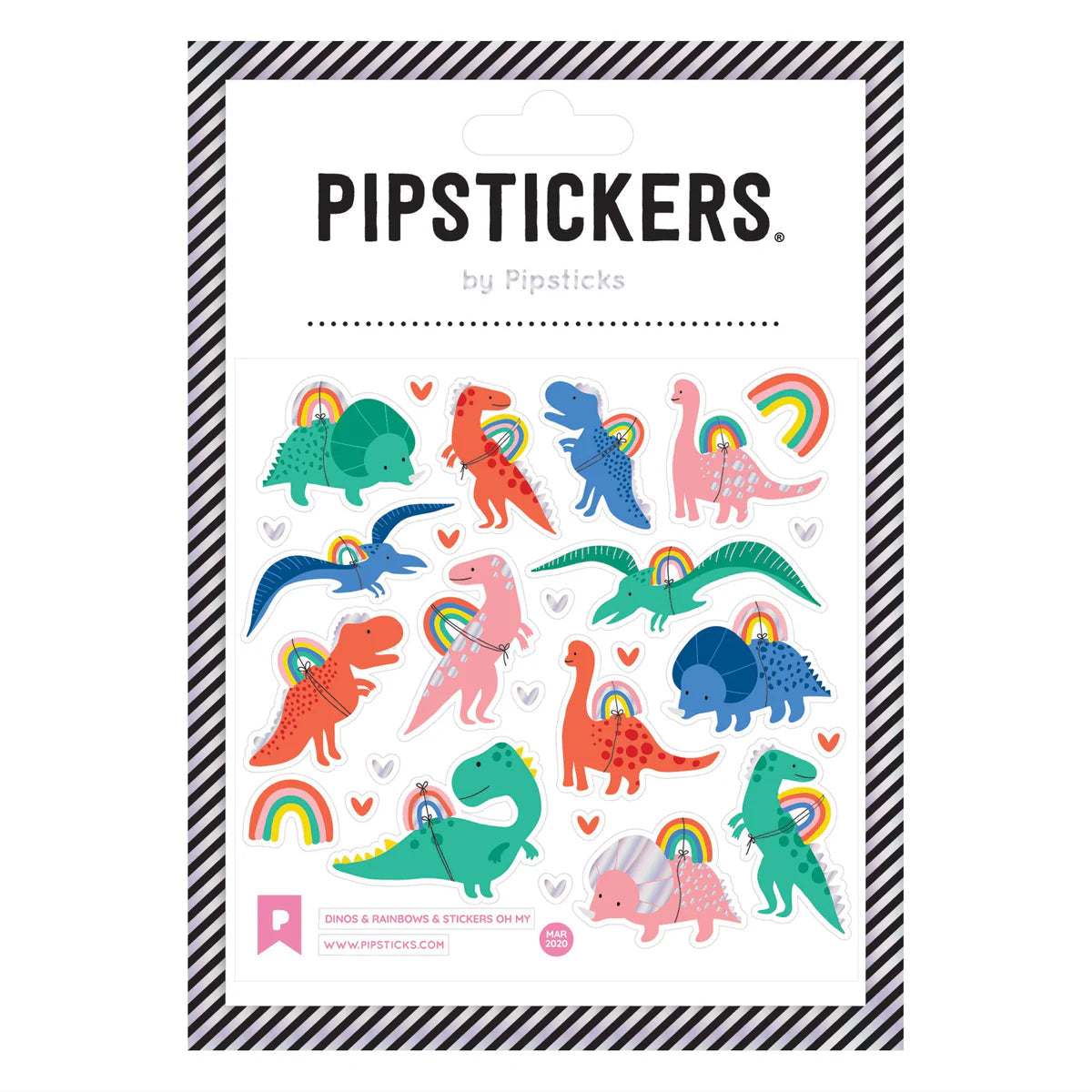 dinos and rainbows sticker pack
