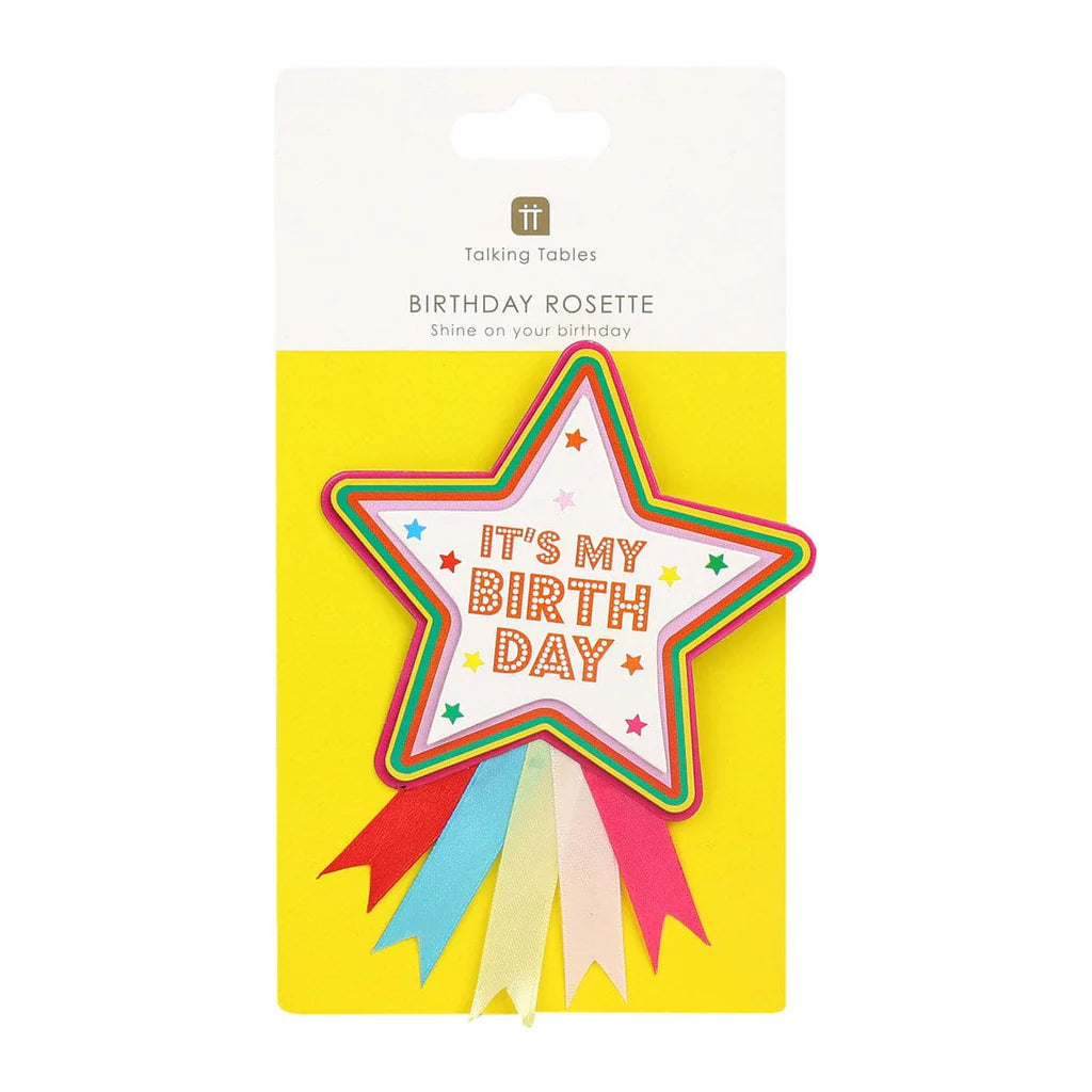 Birthday Star Rosette Badge