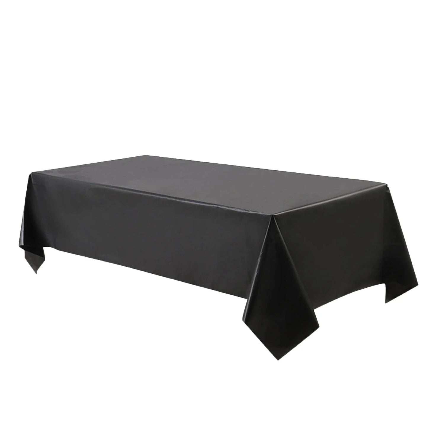 Plastic Table Cover, 54-Inch by 108-Inch, black