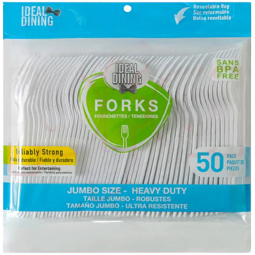 White Jumbo Size Forks